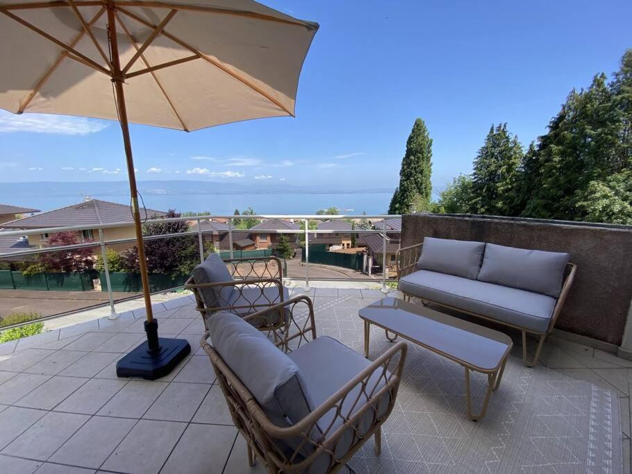 Magnifique Appart Renove Evian Duplex Vue Lac 8 Pers Zewnętrze zdjęcie