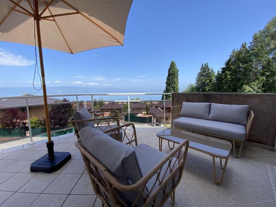 Magnifique Appart Renove Evian Duplex Vue Lac 8 Pers Zewnętrze zdjęcie